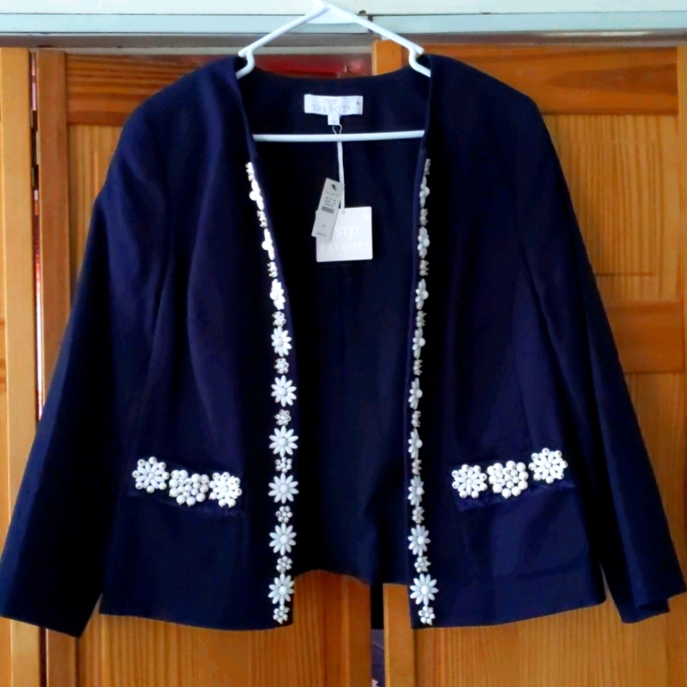 NWT Talbot's Jacket with Bead Work Size 14